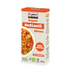 Explore Cuisine Organic Red Lentil Elbow Pasta 225g