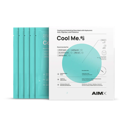Box Of Aimx Hydrating And Cooling Face Mask With Probiotics Cool Me 5 Sheets X 25ml