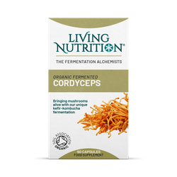 Living Nutrition Organic Fermented Cordyceps 60 Caps
