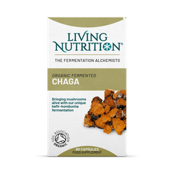 Living Nutrition Organic Fermented Chaga 60 Caps