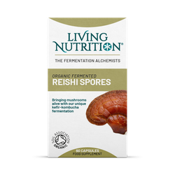 Living Nutrition Organic Fermented Reishi Spores 60 Caps