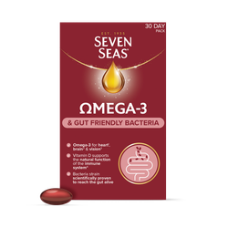 Seven Seas Omega3 Gut Friendly Bacteria 30 Capsules