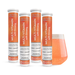 The Vegan Wellness Co. Multivitamin With Ginseng 80 (4x20) Orange & Passionfruit Flavour Effervescent Tablets 80 Tablets