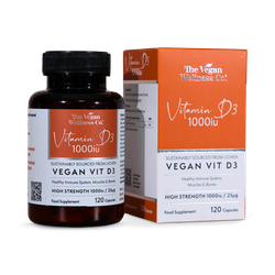 The Vegan Wellness Co. Vegan Vitamin D3 1000iu 120 Capsules