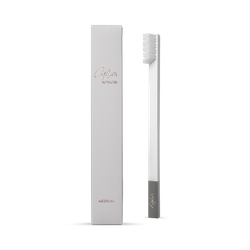 APRIORI White Silver Medium Toothbrush