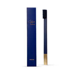 APRIORI Sapphire Blue Gold Medium Toothbrush
