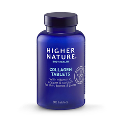 Higher Nature Collagen Tablets - 6000mg Sustainable & Science-Backed Naticol® - With Vitamin C - 90 Tablets
