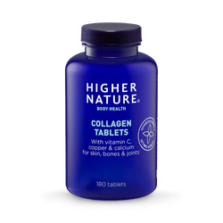 Higher Nature Collagen Tablets - 6000mg Sustainable & Science-Backed Naticol® - With Vitamin C - 180 Tablets