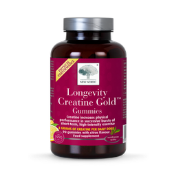 New Nordic Longevity Creatine Gold Gummies Citrus 90 Gummies