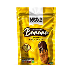 Premium Solar-Dried Banana Snack Coated in Belgian Dark Chocolate (250g)