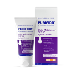Purifide by Acnecide Daily Moisturiser UVA + UVB SPF 30, 24 Hour Hydration, 50ml