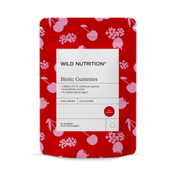 Wild Nutrition Food-Grown Biotic Gummies for Children Berry 60 Gummies