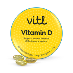 Vitl Vitamin D3 Pocket Pack 30 Softgels