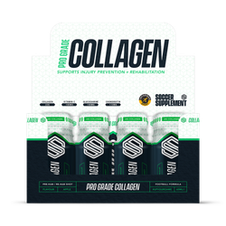 Soccer Supplement Pro Grade Bovine Collagen Shots 22,000mg Super Strength 12 Pack - Apple Flavour