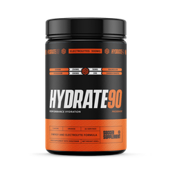 Soccer Supplement Hydrate90 Hydration & Electrolyte Powder Orange 26 Servings - Orange Tub