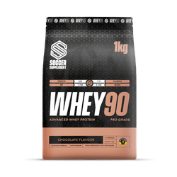 Soccer Supplement Whey90 Whey Protein Powder Chocolate 24g Protein 33 Servings