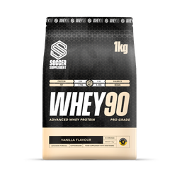Soccer Supplement Whey90 Whey Protein Powder Vanilla 23g Protein 33 Servings