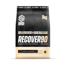 Soccer Supplement Recover90 Vanilla Recovery Protein Powder 31g Protein & 30g Carbs‚ - 14 Servings