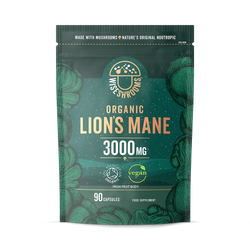Wiseshrooms Organic Lions Mane 3000mg - Vegan 90 Capsules