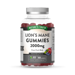 Nature's Truth Lion's Mane 2000mg - 60 Vegan Gummies - Berry Flavour 60Gummy