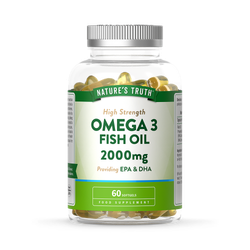 Nature's Truth Omega 3 Fish Oil 2000mg - 60 Softgels 60Softgel