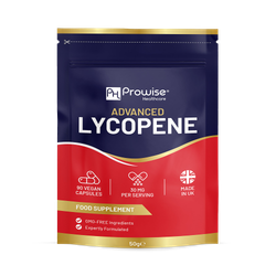 Advanced Lycopene 30mg per Serving | Tomato-Derived Lycopene | 90 Vegan Capsules, GMO-Free, Expertly Formulated | Made in UK by Prowise