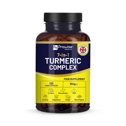 Prowise Healthcare Organic Turmeric Curcumin, Ginger with Black Pepper 720mg - 120 Vegan & Vegetarian Capsules