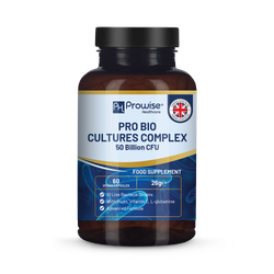 Prowise Healthcare Pro Bio Cultures Complex Probiotics and Prebiotics 50 billion CFU 60 Capsules