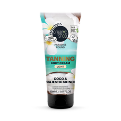 Organic Shop Paradise Found LIGHT Tanning Body Cream with Coco & Majestic Monoi 150ml