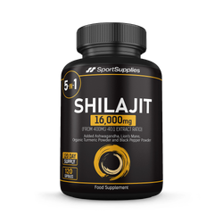 SS Sport Supplies Shilajit Complex with Lions Mane, Ashwagandha, turmeric and black pepper 120 Capsules