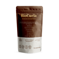 Bionutrica BioCuria Premium Mushroom Coffee with Adaptogens & Vitamin B5 for Energy & Focus 240 g