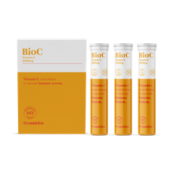 Bionutrica BioC - Vitamin C (1000mg) 60 Effervescent Tablets Orange Flavour - Immunity Support