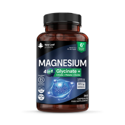 New Leaf Products Magnesium Complex 4in1 Glycinate, Citrate, Malate & Oxide 360 Capsules