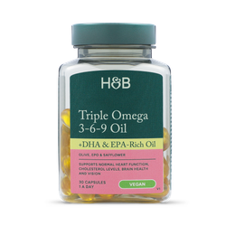 Holland & Barrett Vegan Triple Omega 3-6-9 Oil 680mg 30 Capsules