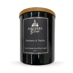 Scented Wood Wick Candle - Blueberry & Vanilla