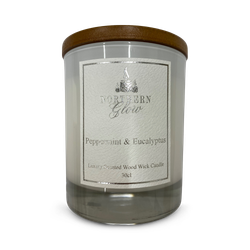 Scented Wood Wick Candle - Peppermint & Eucalyptus