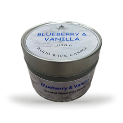 Scented Wood Wick Candle - Blueberry & Vanilla