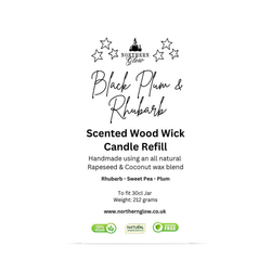 Scented Candle Refill - Black Plum & Rhubarb