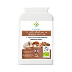 InfiniVit Organic Mushrooms Immuno Defence 90 Capsules