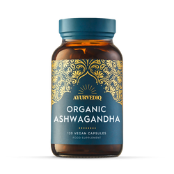 Ayurvediq Organic Ashwaganda & Black Pepper Extract Capsules120 Capsules
