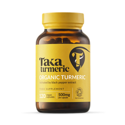 Taka Turmeric Organic Turmeric & Black Pepper Extract Capsules 120 Capsules