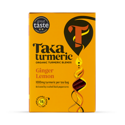 Taka Turmeric Organic Ginger Lemon Turmeric Tea - 15 Teabags 15 Sachet