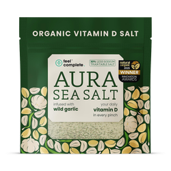Feel Complete Aura Sea Salt - Organic Vitamin D Celtic Salt - Wild Garlic - 80g