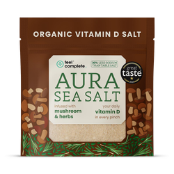 Feel Complete Aura Sea Salt - Organic Vitamin D Celtic Salt - Mushroom & Herbs - 80g