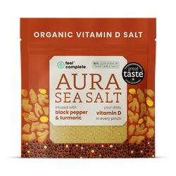 Feel Complete Aura Sea Salt - Organic Vitamin D Celtic Salt - Black Pepper & Turmeric - 80g