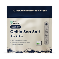 Feel Complete Celtic Sea Salt (Fine & Dry) No Need To Grind - Organic Approved - 200g