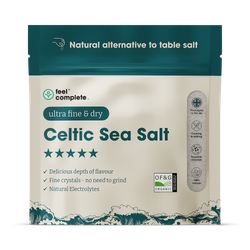 Feel Complete Celtic Sea Salt (ULTRA Fine & Dry) No Need To Grind - Organic Approved - 200g