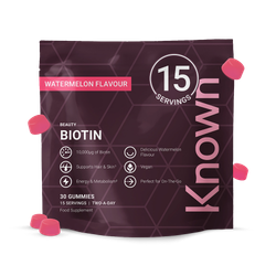 Known Nutrition Biotin 10,000 mcg Watermelon Flavour 30 gummies
