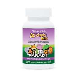 NaturesPlus Animal Parade Acidophikidz Mixed Fruit Flavour 90 Chewables