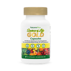 NaturesPlus Source of Life Gold Multivitamin 90 Vegan Capsules
